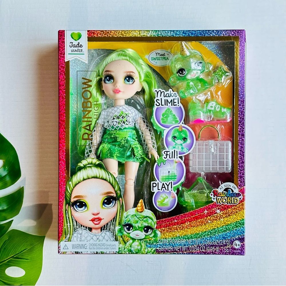 Rainbow High Jade, Green with Slime Kit & Pet NEW RARE